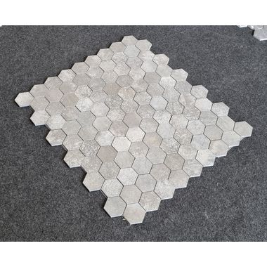 MOZAIKA BLACK LAVA HEXAGON MATOWA  DOSTĘPNA OD RĘKI - 0