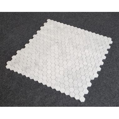 MOZAIKA BIANCO CARRARA HEXAGON MATOWA DOSTĘPNA OD RĘKI   - 0