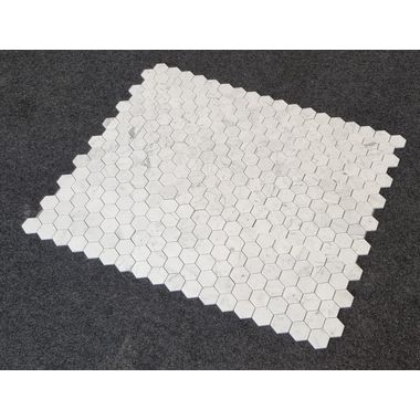 MOZAIKA BIANCO CARRARA HEXAGON MATOWA DOSTĘPNA OD RĘKI - 0