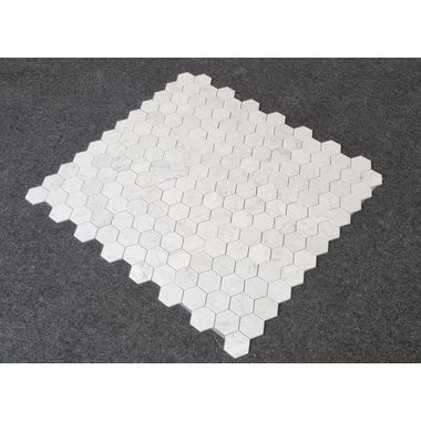 MOZAIKA BIANCO CARRARA HEXAGON MATOWA DOSTĘPNA OD RĘKI - 0