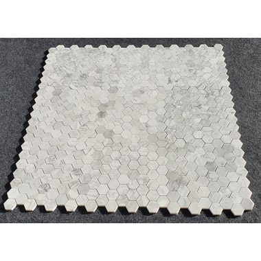 MOZAIKA BIANCO CARRARA HEXAGON DOSTĘPNA OD RĘKI  - 0