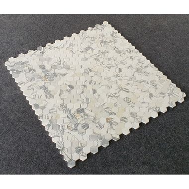 MOZAIKA BIANCO CARRARA ARABESCATO HEXAGON DOSTĘPNA OD RĘKI  - 0