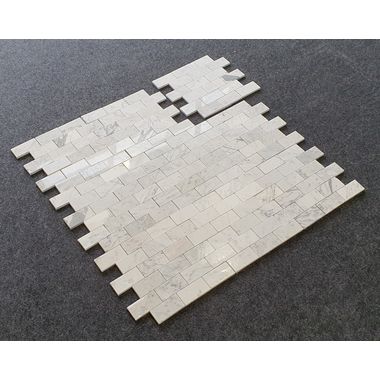 MOZAIKA BIANCO CARRARA  PROSTOKĄTY BRICKS 35 X 29,5 CM DOSTĘPNA OD RĘKI  - 0