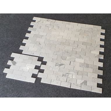 MOZAIKA BIANCO CARRARA  PROSTOKĄTY BRICKS 35 X 29,5 CM DOSTĘPNA OD RĘKI  - 0