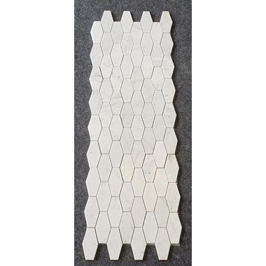 MOZAIKA BIANCO CARRARA LONG HEXAGON  34 X 29,5 DOSTĘPNA NA ZAMÓWIENIE - 0