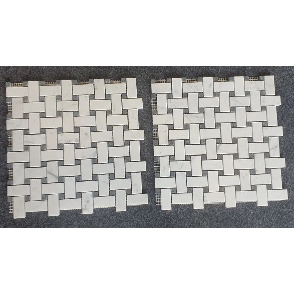 BIANCO CARRARA MATOWA BASKET WEAVE