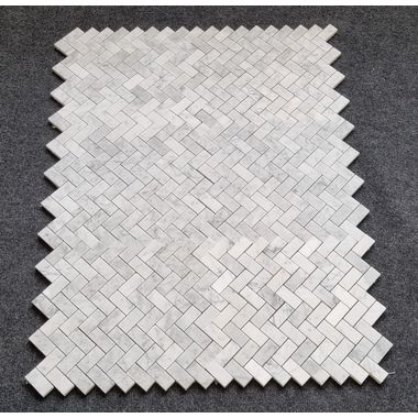 MOZAIKA MATOWA BIANCO CARRARA JODEŁKA -JODŁA -HERRINGBONE DOSTĘPNA OD RĘKI - 0