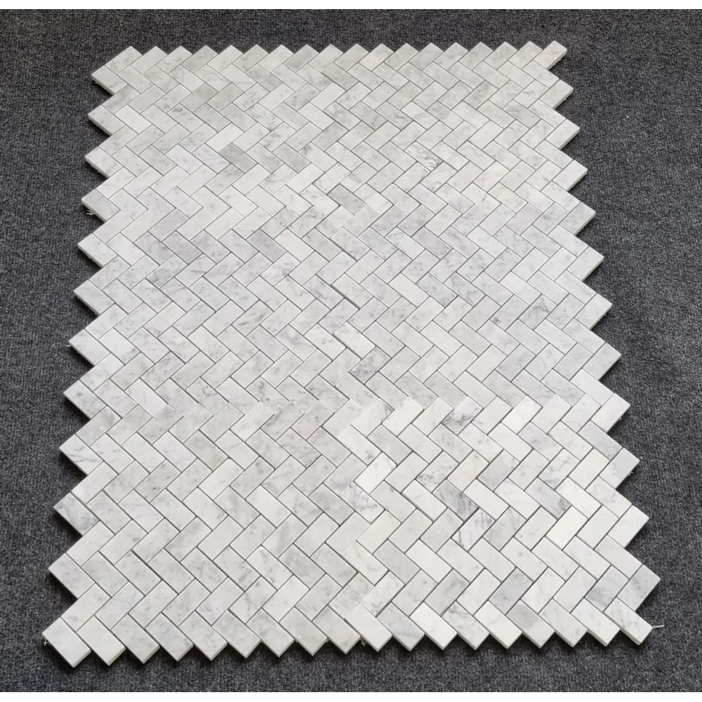 MOZAIKA MATOWA BIANCO CARRARA JODEŁKA -JODŁA -HERRINGBONE