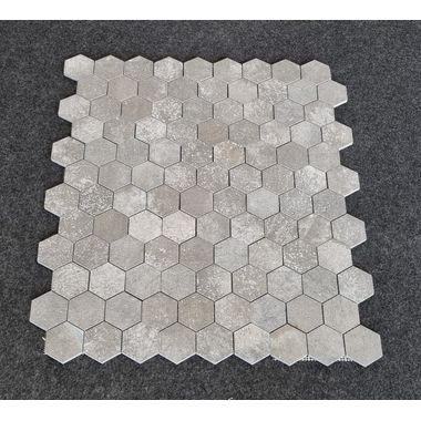 MOZAIKA BLACK LAVA HEXAGON MATOWA  DOSTĘPNA OD RĘKI - 0