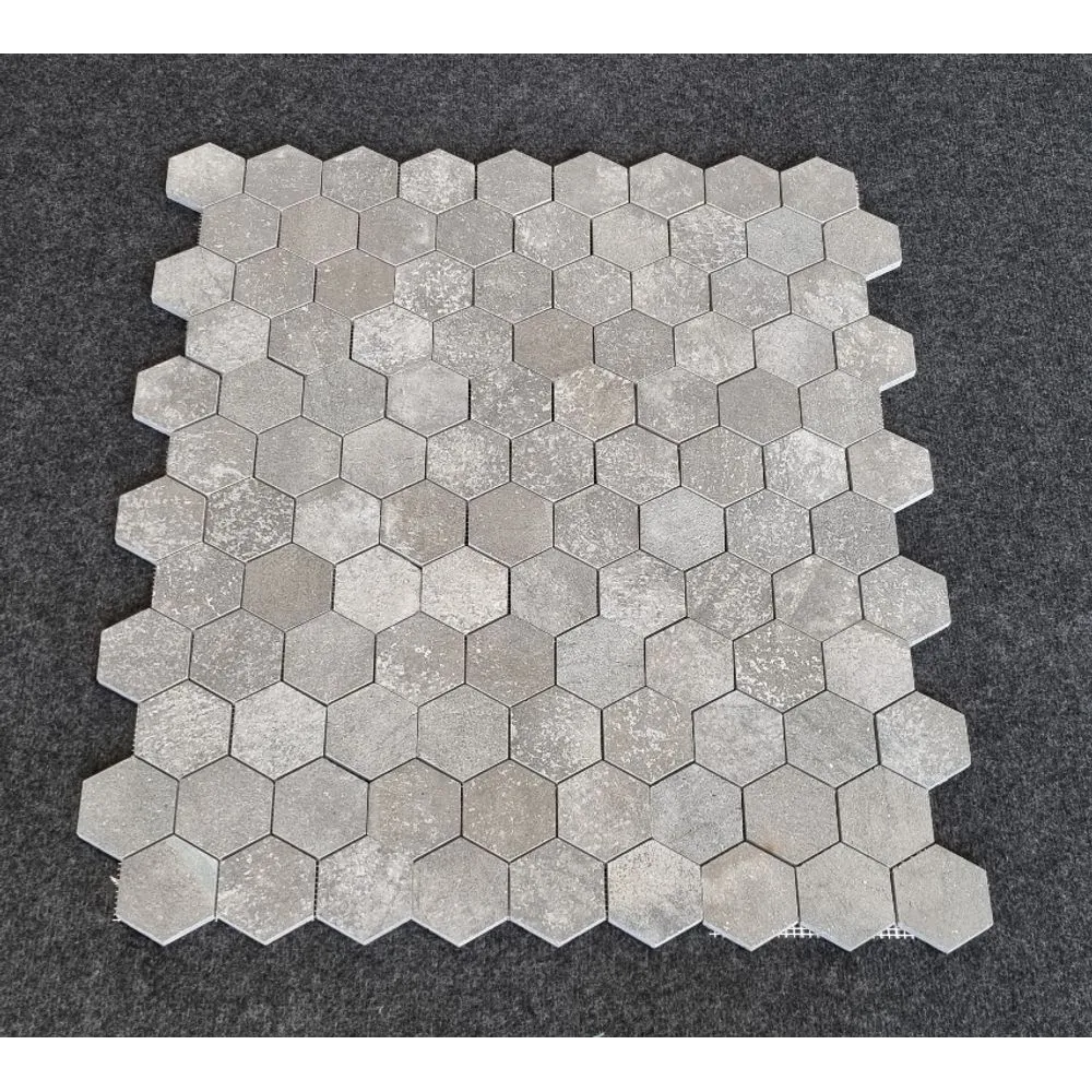 MOZAIKA BLACK LAVA HEXAGON MATOWA