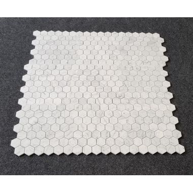 MOZAIKA BIANCO CARRARA HEXAGON MATOWA DOSTĘPNA OD RĘKI   - 0