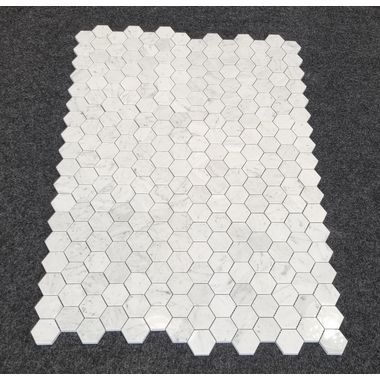 MOZAIKA BIANCO CARRARA HEXAGON DOSTĘPNA OD RĘKI  - 0