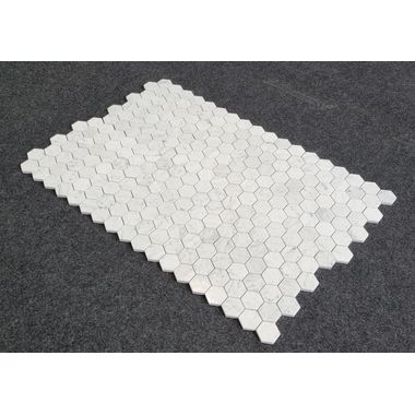 MOZAIKA BIANCO CARRARA HEXAGON DOSTĘPNA OD RĘKI  - 0