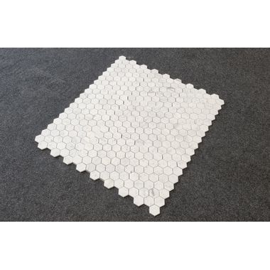 MOZAIKA BIANCO CARRARA HEXAGON MATOWA DOSTĘPNA OD RĘKI - 0