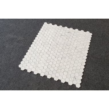 MOZAIKA BIANCO CARRARA HEXAGON MATOWA DOSTĘPNA OD RĘKI - 0