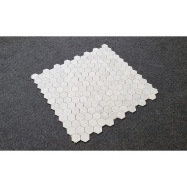 MOZAIKA BIANCO CARRARA HEXAGON MATOWA DOSTĘPNA OD RĘKI - 0