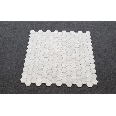 MOZAIKA BIANCO CARRARA HEXAGON MATOWA DOSTĘPNA OD RĘKI - 0