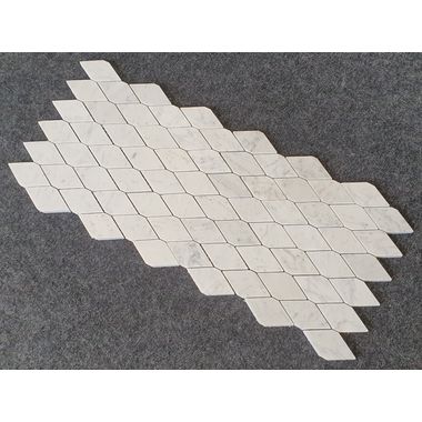 MOZAIKA BIANCO CARRARA LONG HEXAGON  34 X 29,5 DOSTĘPNA NA ZAMÓWIENIE - 0