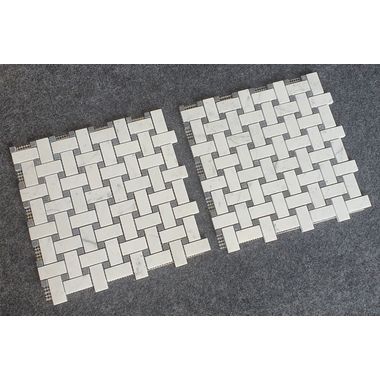 BIANCO CARRARA MATOWA BASKET WEAVE  31,5 x 31,5 DOSTĘPNA NA ZAMÓWIENIE - 0